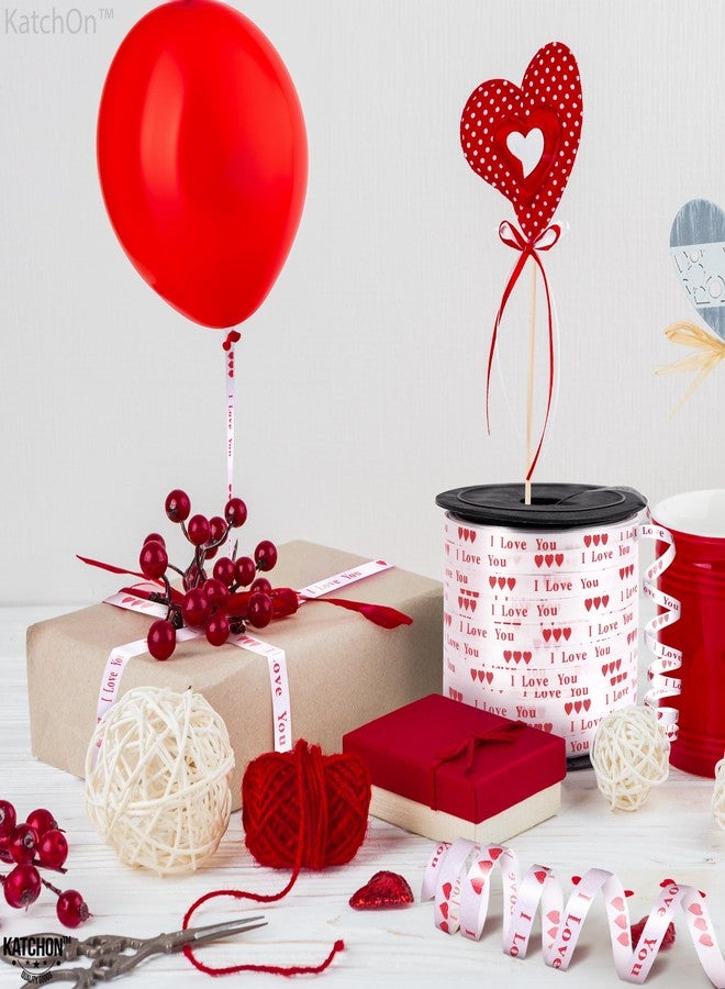 KatchOn, Red Valentines Day Ribbon -100 Yards | Red I Love You Ribbon for Valentines Day Decorations | Red Heart Ribbons for Crafts, Valentines Ribbons for Crafts | Valentines Day Gift Ribbons - Image 5